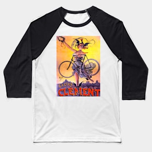 Bicycle Vintage Advertising - Clement Paris Baseball T-Shirt